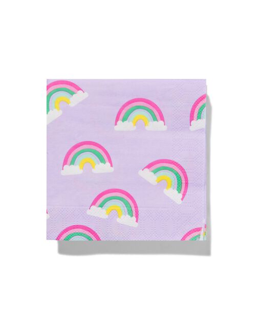 serviettes arc-en-ciel 24 x 24 - lot de 20
