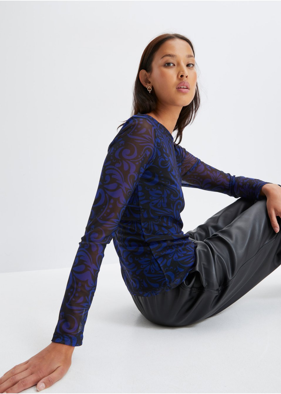T-shirt en mesh imprimé