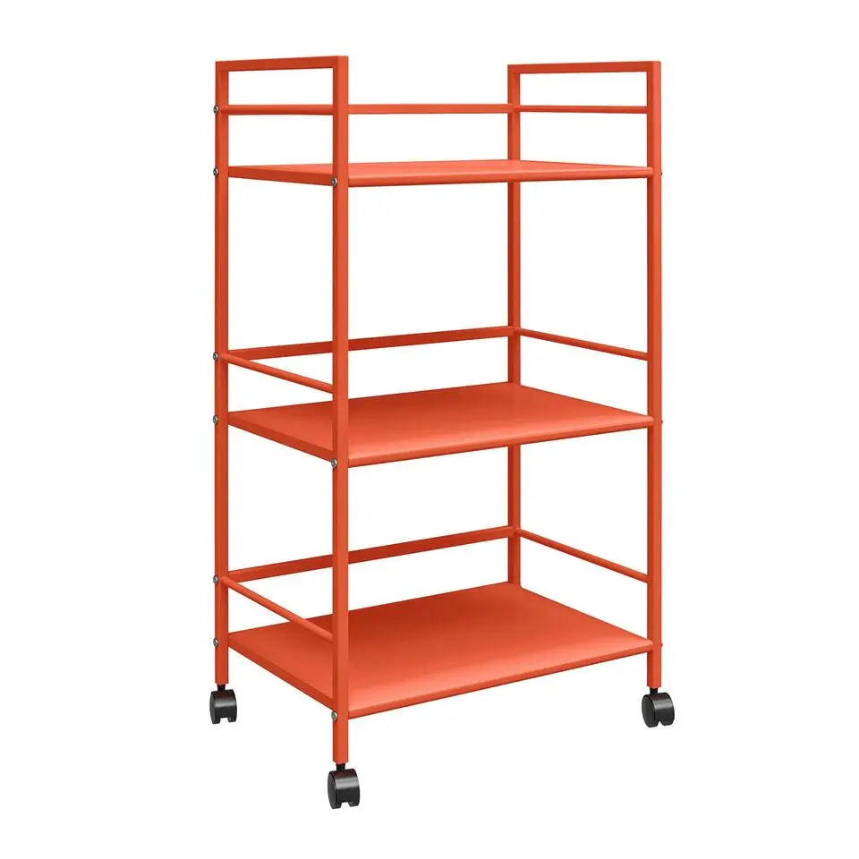 Cache - Metalen rolwagen oranje