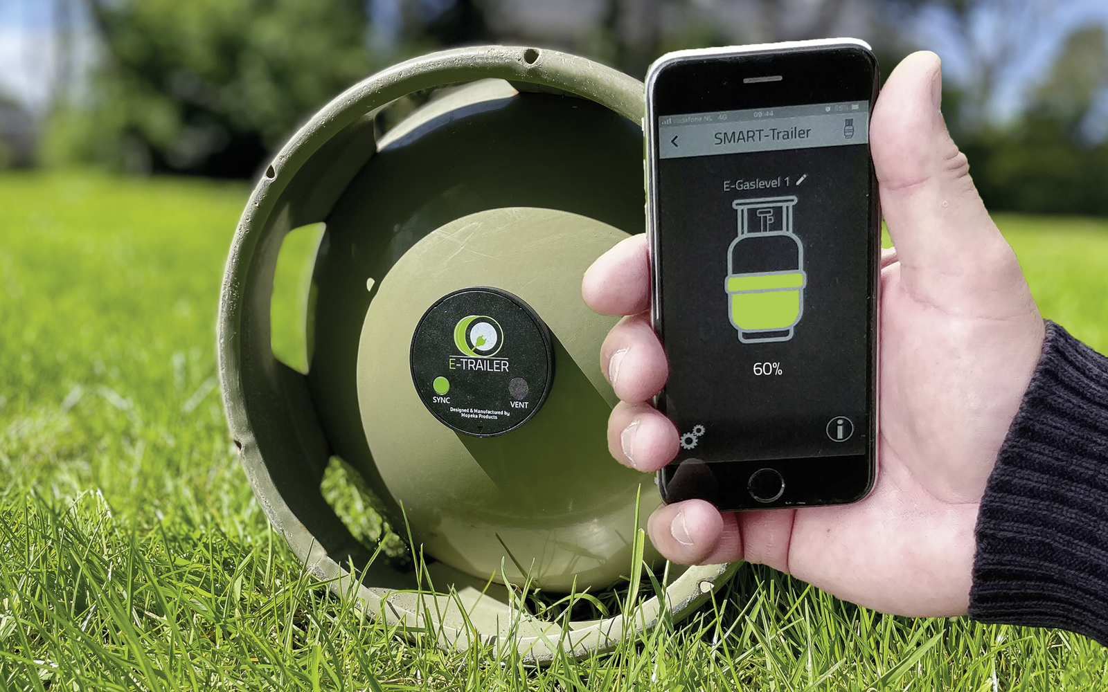 E-Trailer E-Gaslevel Gasflasche Füllstandsanzeige