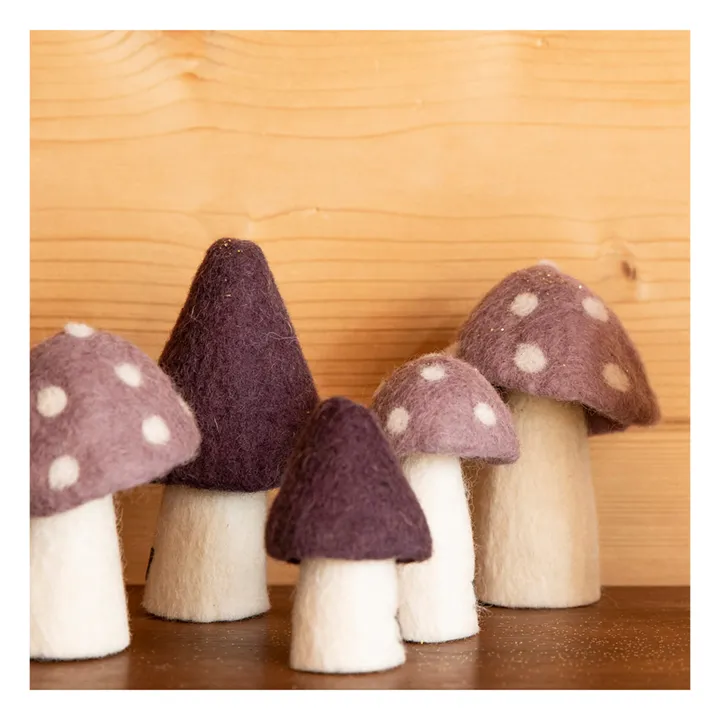 Muskhane Champignon Dotty décoratif en feutre | Mauve