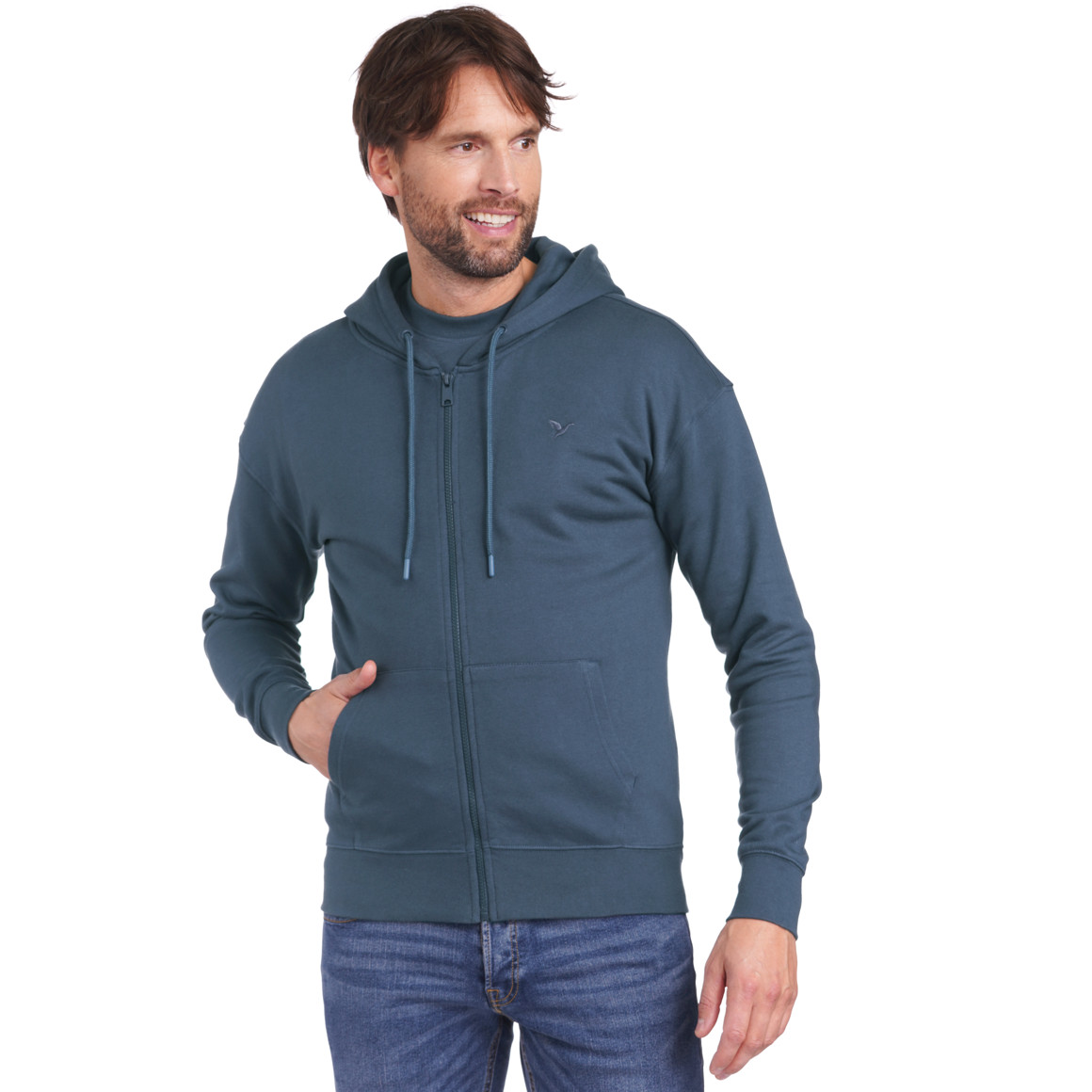 Jonas Nielsen Herren Sweatjacke mit Kapuze dunkelblau