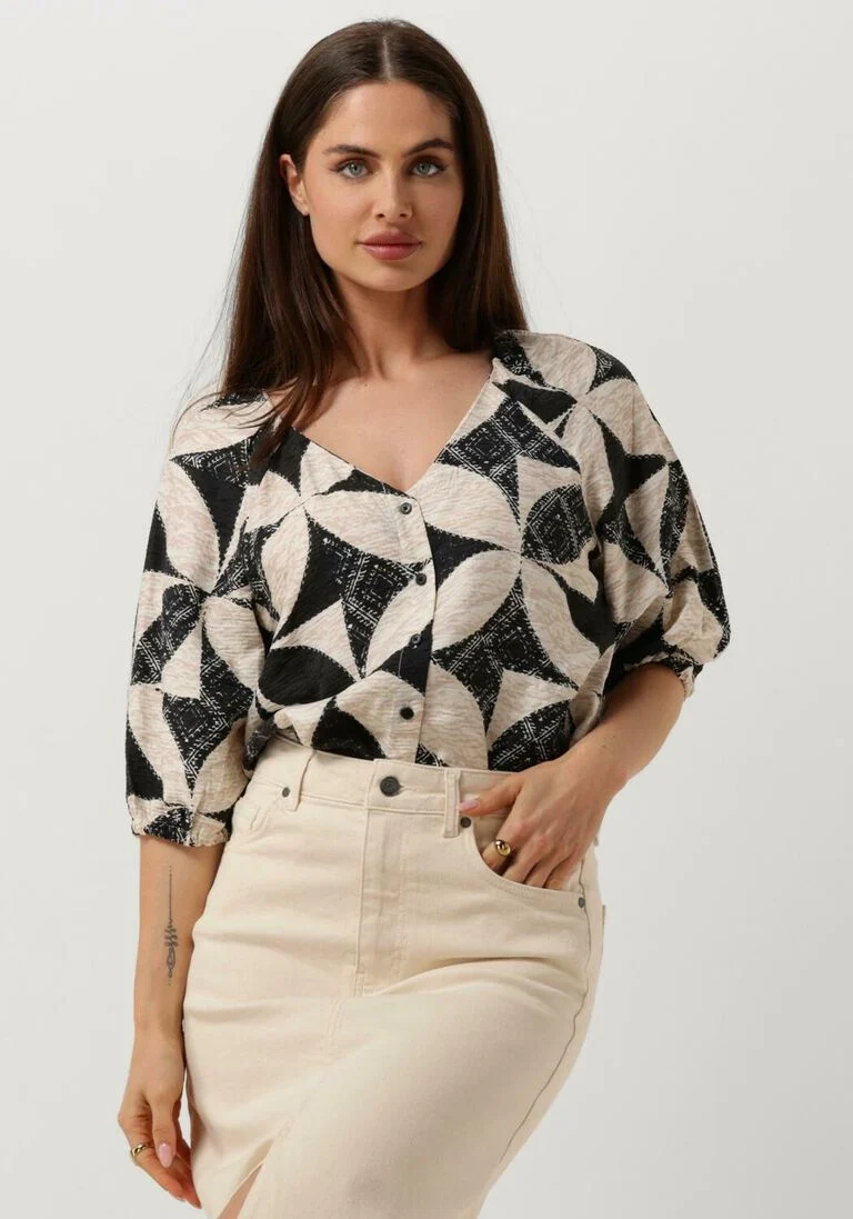 OBJECT zwarte object blouse objbettina re 2/4 top