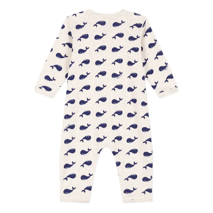 Petit Bateau Pyjama Musha Baleines | Gris chiné