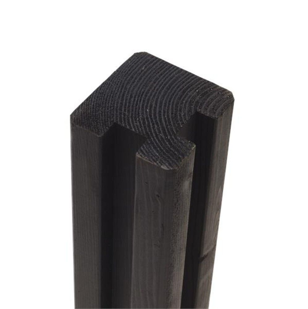 PROFILSTOLPE PLUS HJØRNE 90X90X2680MM SVART