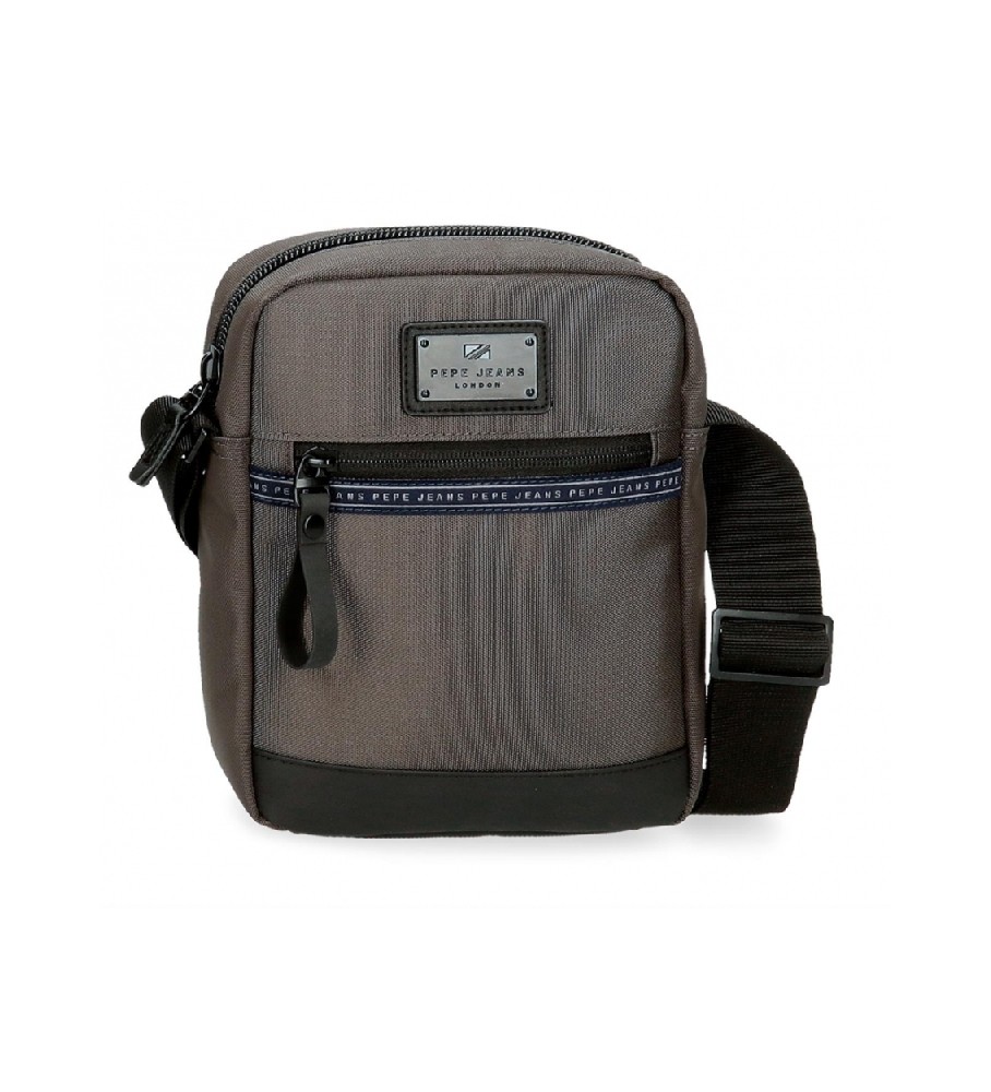 Bolsa de ombro média Pepe Jeans Iron, cinza