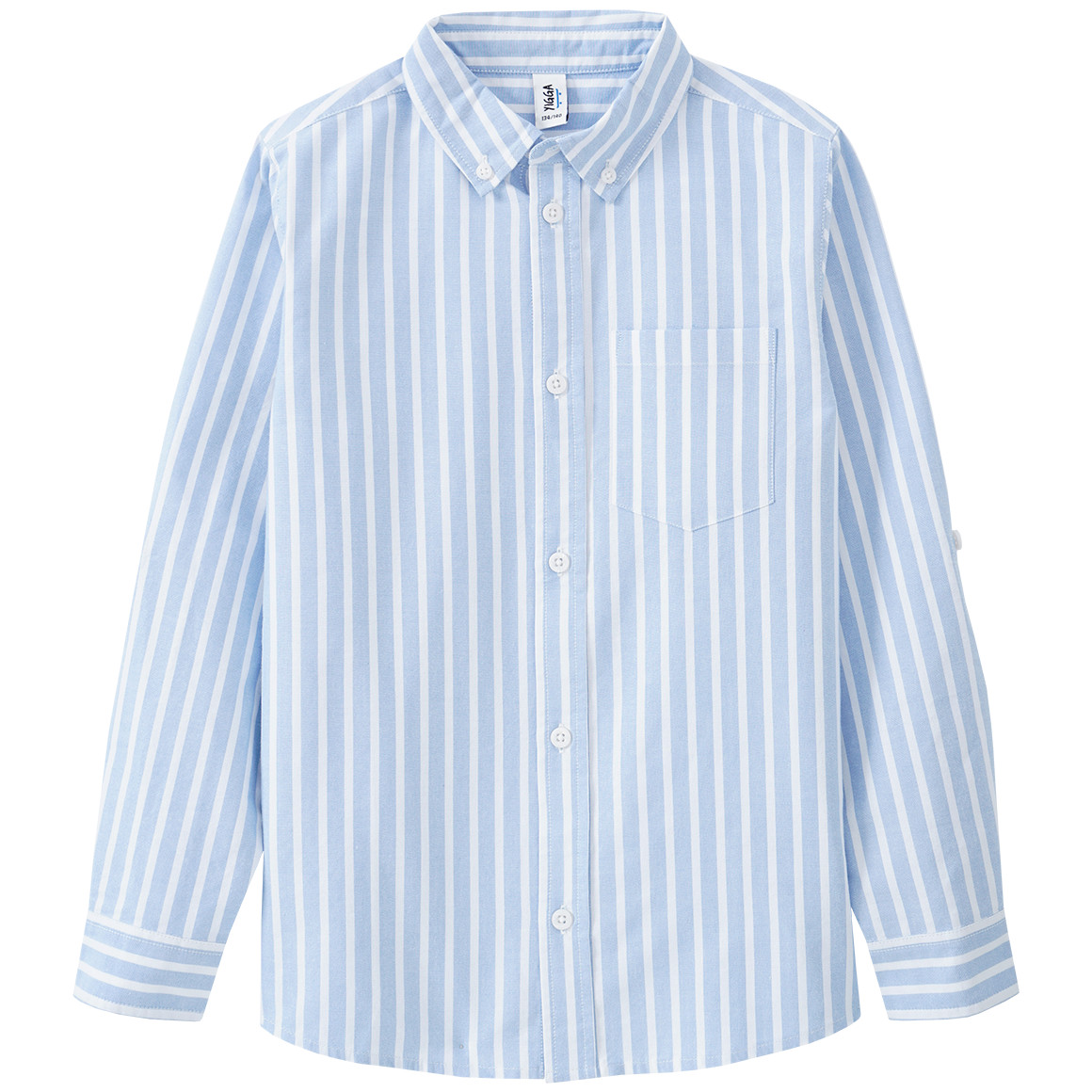 Yigga Jungen Hemd mit Streifen hellblau / weiss