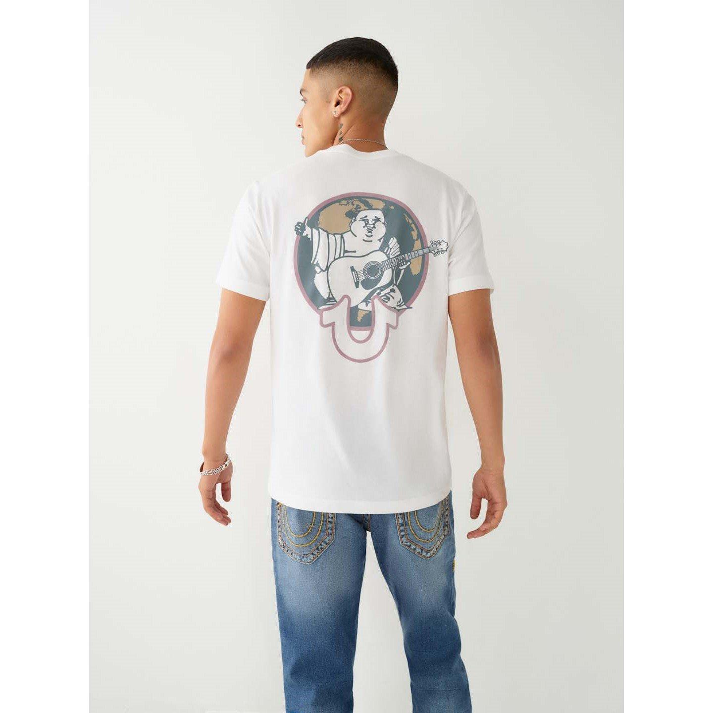 True Religion TR Buddha Print T Shirt Mens