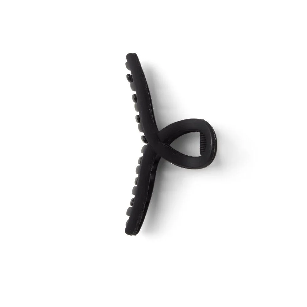 Pince cheveux noir mat effet noué L11cm