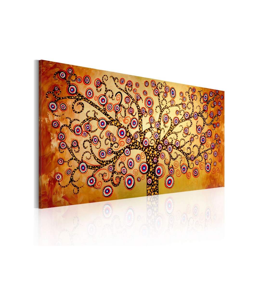 Paris Prix - Tableau Peint à La Main arbre De Paon 60x120cm
