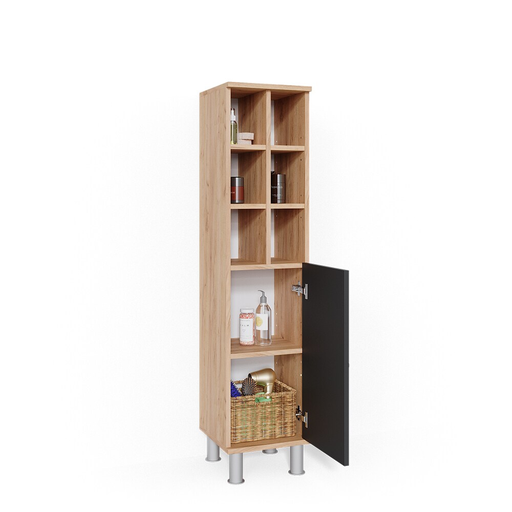 Vicco Badschrank Fynn Midischrank 8 Fächer Hochschrank Badezimmerschrank Bad