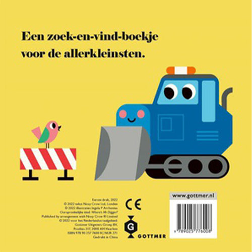 Uitgeverij gottmer flapjesboek graafmachine, waar ben je?