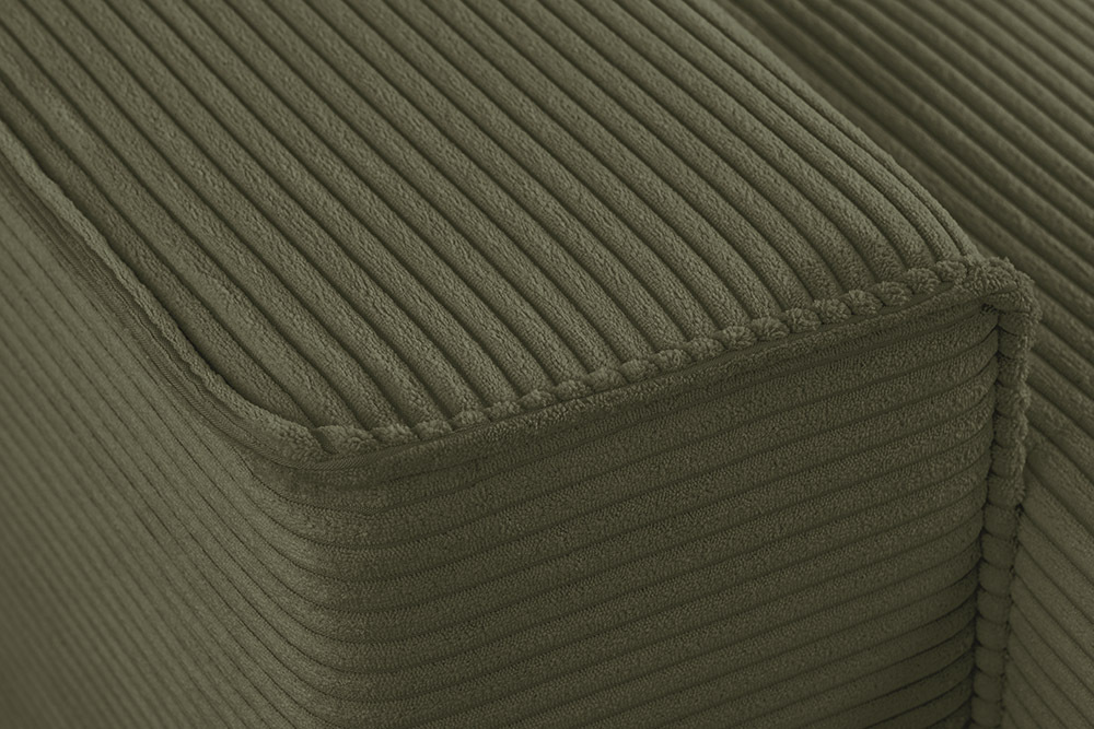 XXL Wohnlandschaft LODGE 315cm grün Cord Sofa mit Schlaffunktion und Stauraum