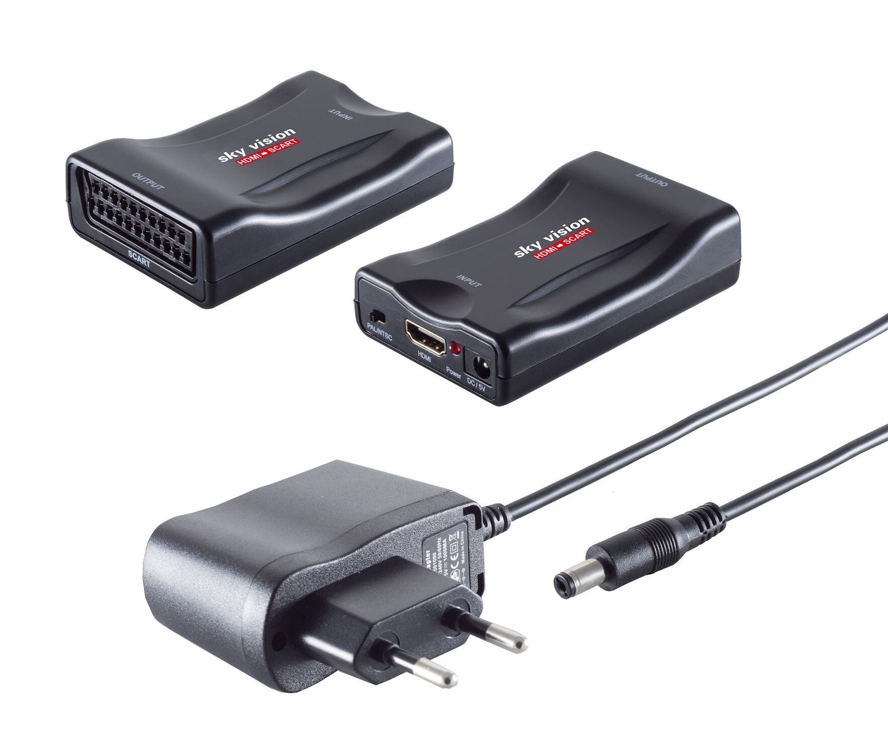 sky vision HDMI auf SCART Konverter, 1080P, 60Hz, PS4, Xbox, schwarz