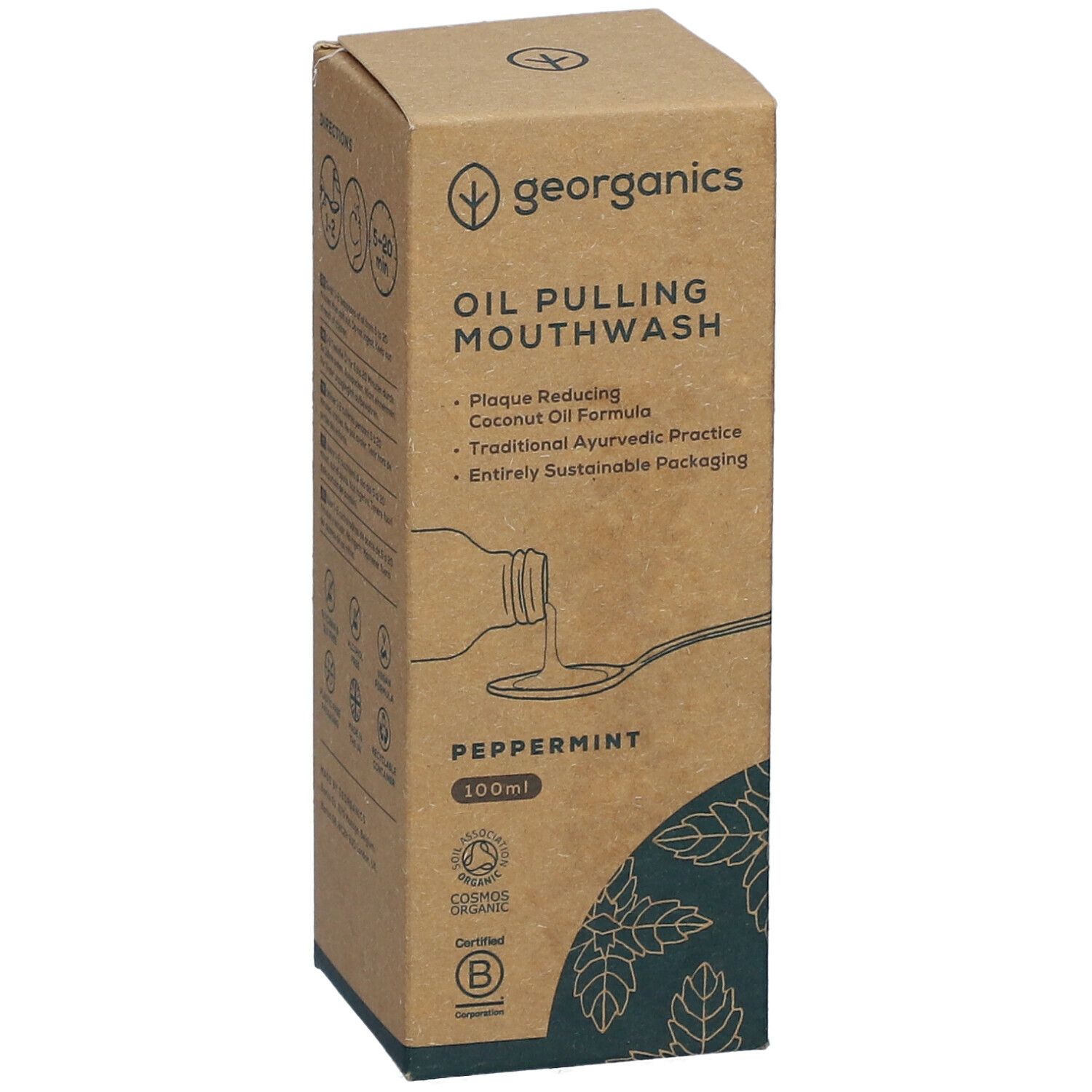 georganics Mundwasser Pfefferminz