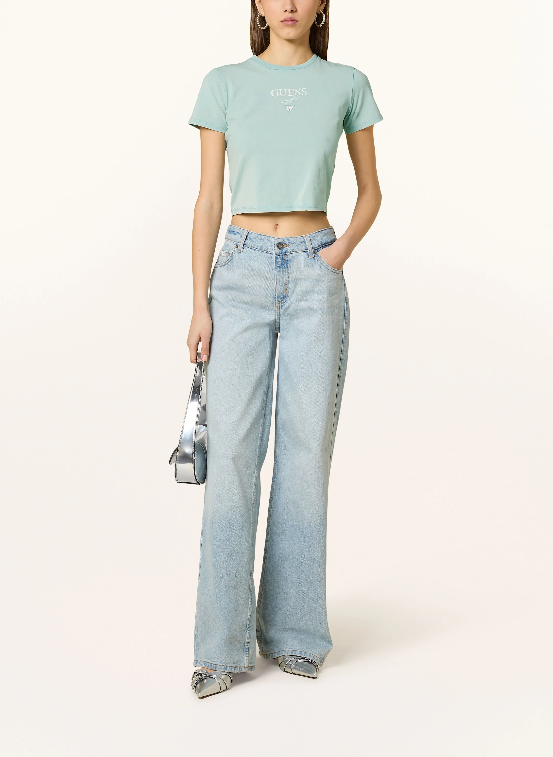GUESS JEANS Cropped-Shirt GO VINTAGE BAKER