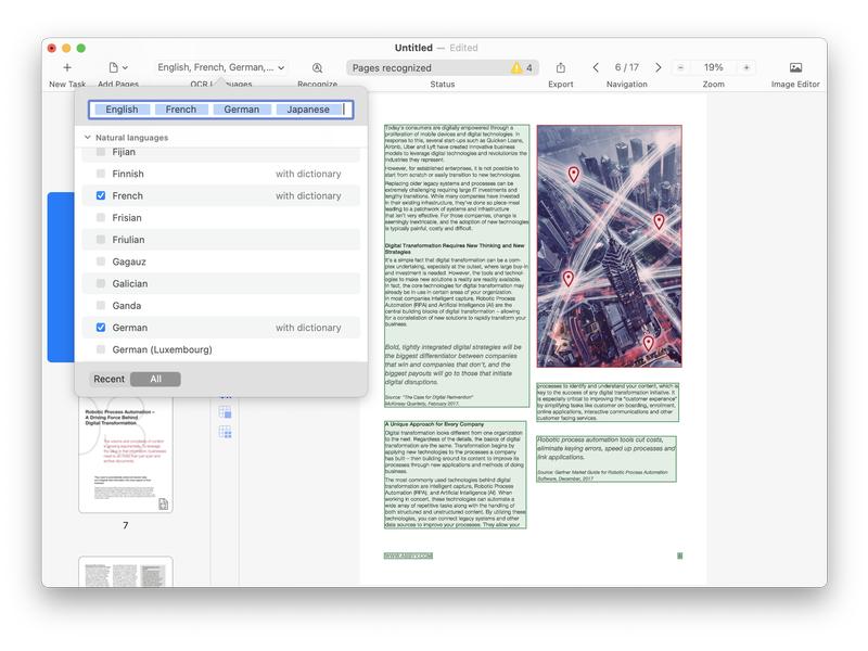 ABBYY FineReader PDF for MAC ESD, Subscription, Single User Konvertieren Sie PDFs, Dokumentbilder und Scans mit beispielloser Genauigkeit