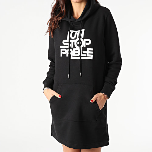 Robe Sweat Capuche Femme Unstoppable Logo Noir