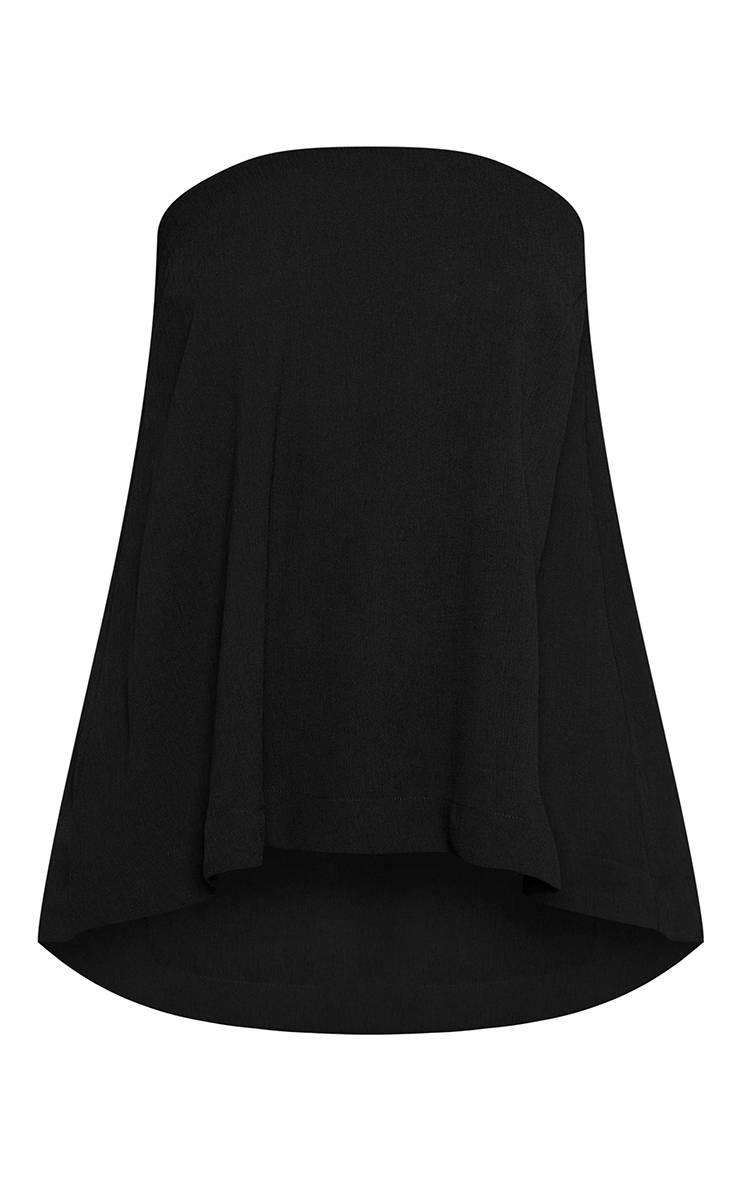 Noir Top Bandeau Long En Gaze Co-ord