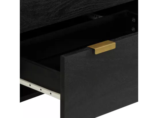 Buffets 2 pcs noir 60x33x75 cm bois d'ingénierie