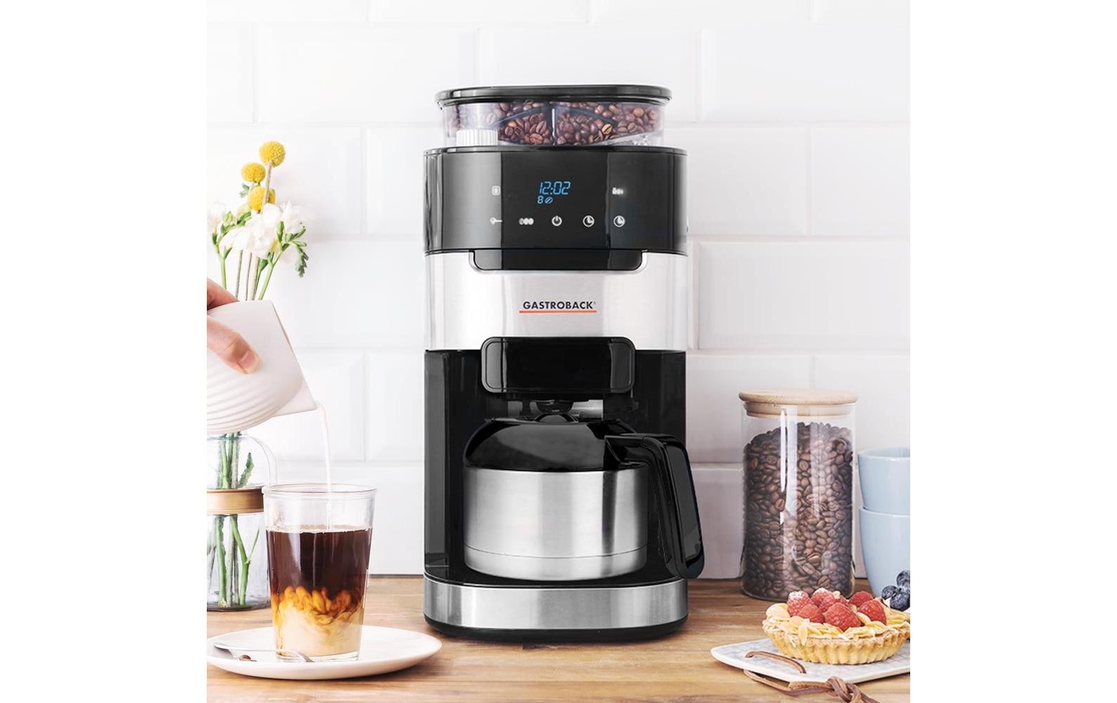 Filterkaffeemaschine Grind & Brew Pro Thermo Schwarz/Silber<br>Kaffeemaschine mit integriertem Mahlwerk