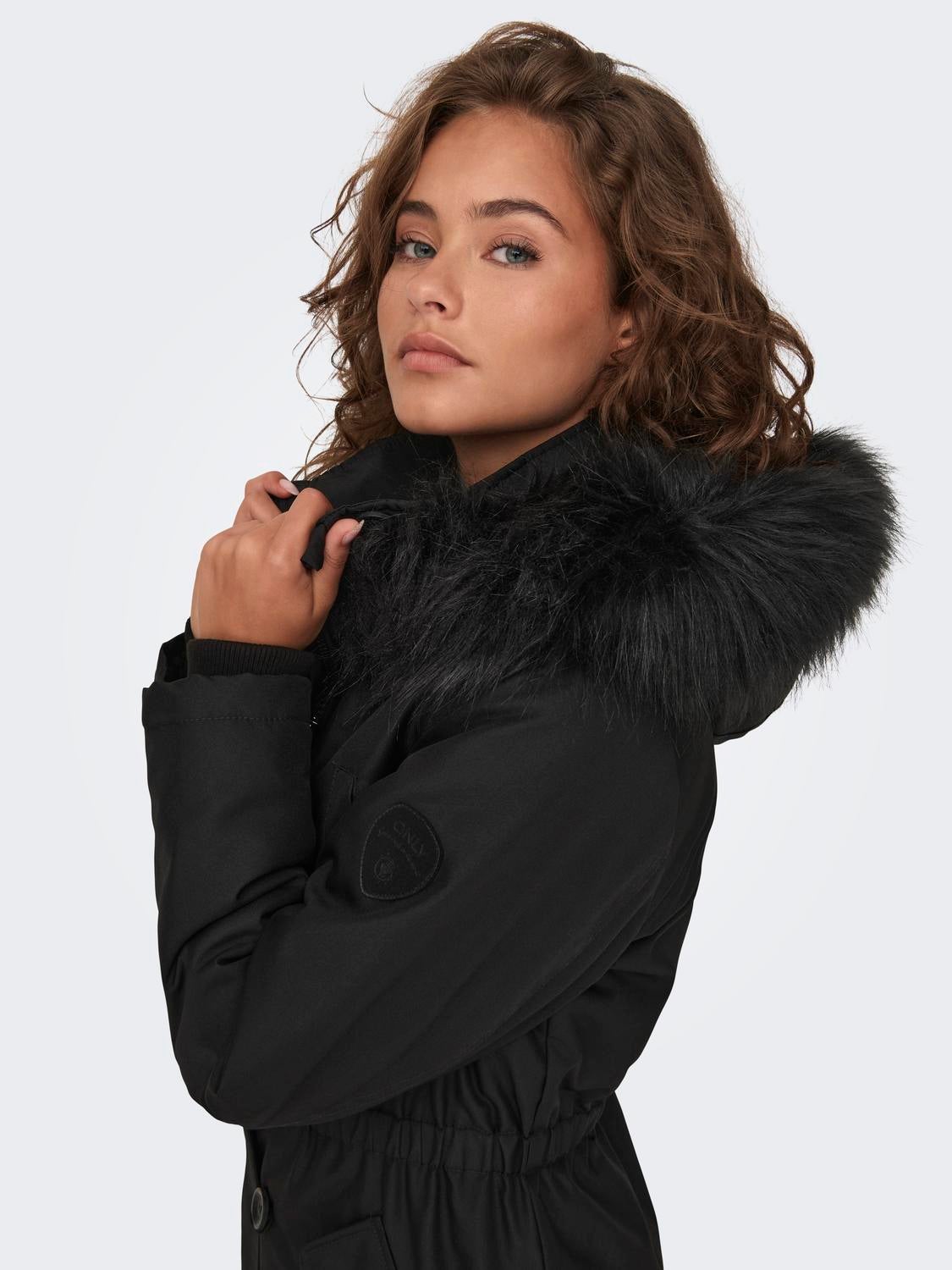 ONLIRIS Langer Parka Black