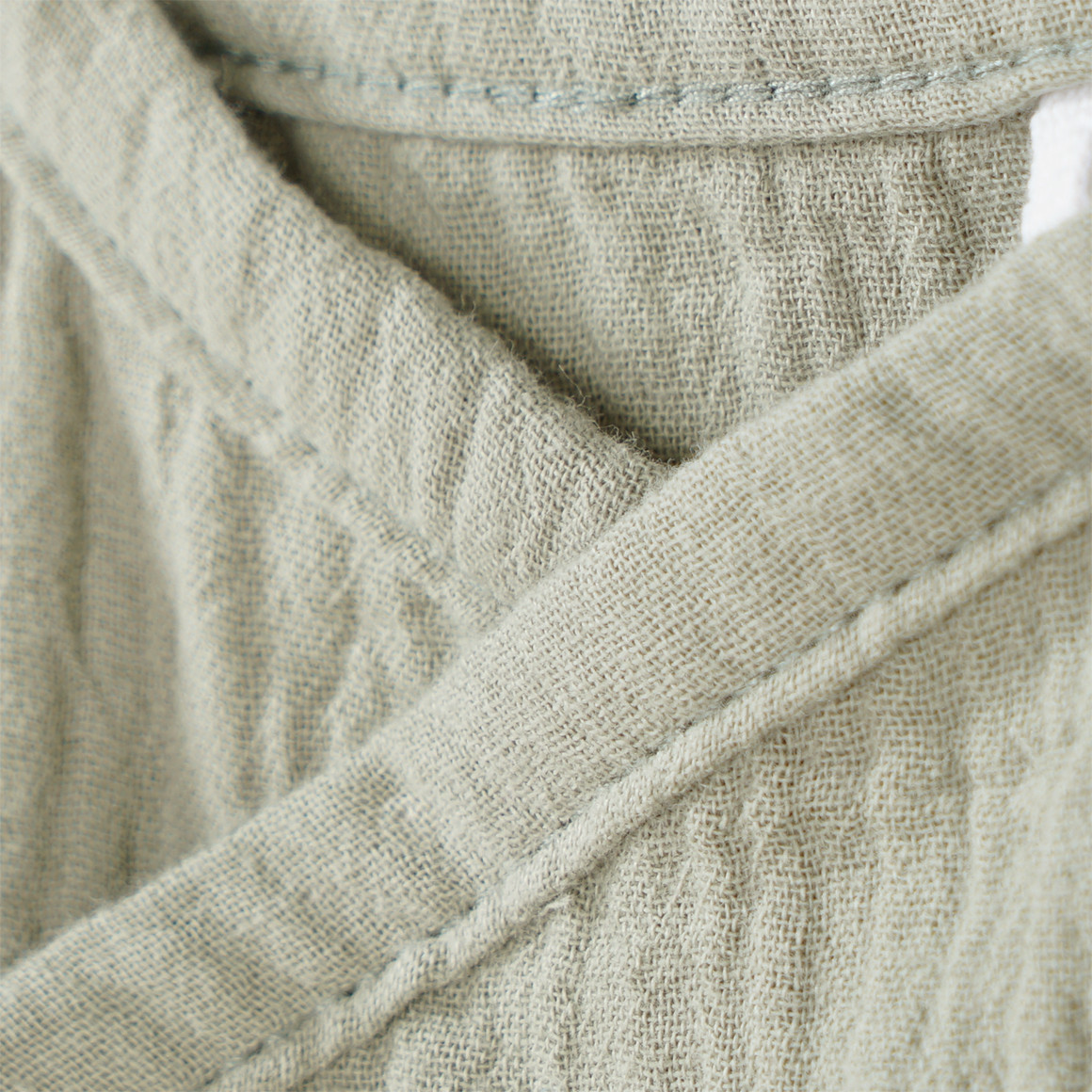 Topomini Pure Collection Baby Musselin-Wickelbody aus Bio-Baumwolle oliv