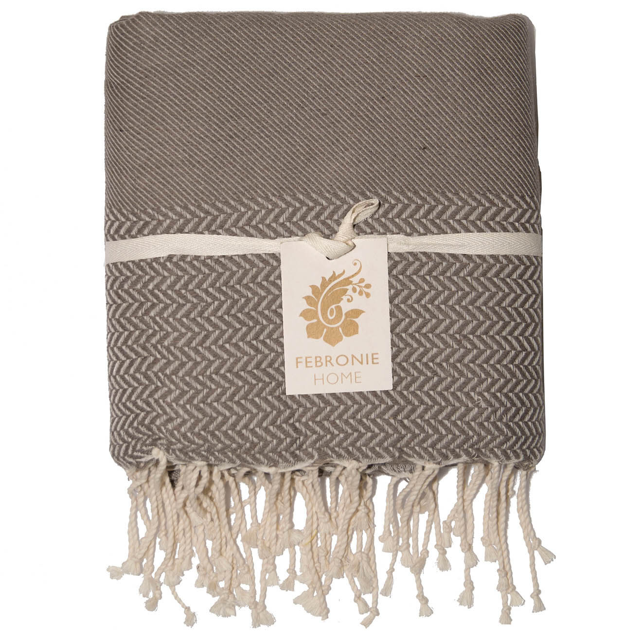 Febronie Plaid Oslo Jacquard taupe