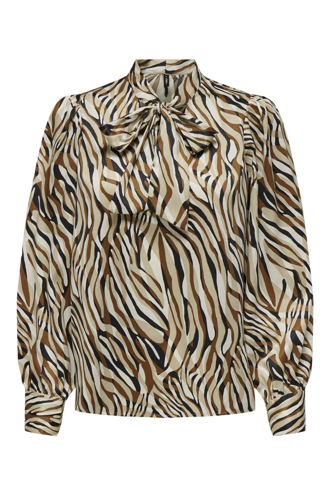Only Onljane Life L/S Bow Top 4663316 leather brown soft sway