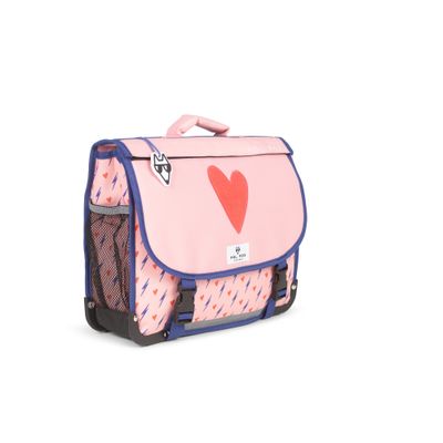 Cartable réversible Heart - 41 cm - 2 compartiments - rose - Pol Fox