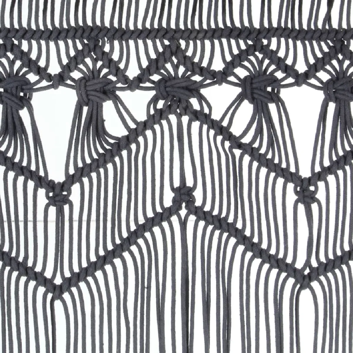 vidaXL Rideau en Macramé - Anthracite