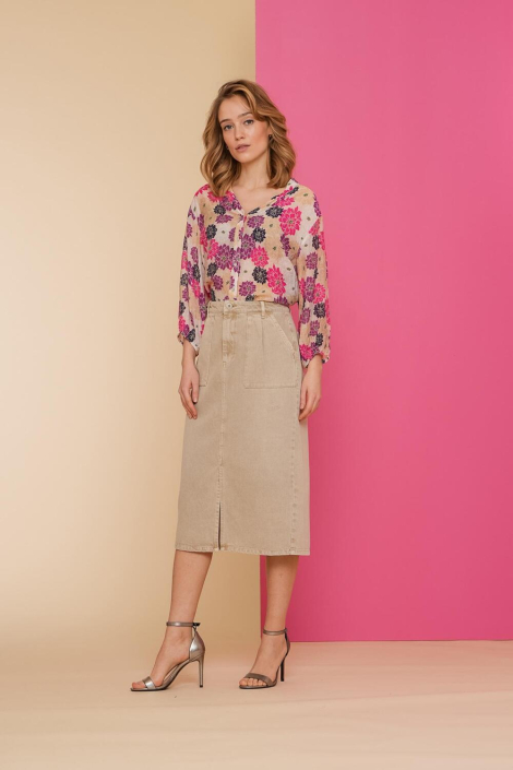 Geisha beige dames rok