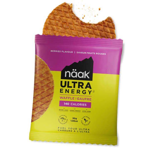 Barres énergétiques NAAK ULTRA ENERGY WAFFLE BERRIES 30G PACK X12 UNICOLORE