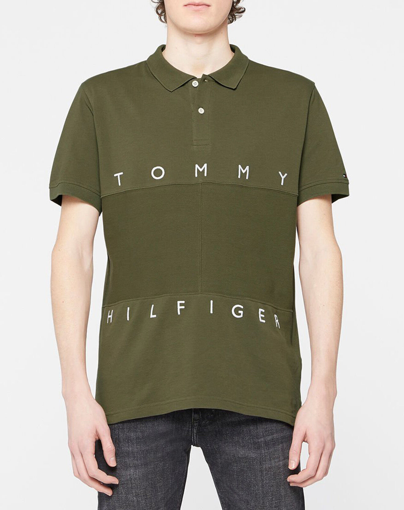 Tommy Hilfiger Polo Large Flag kaki