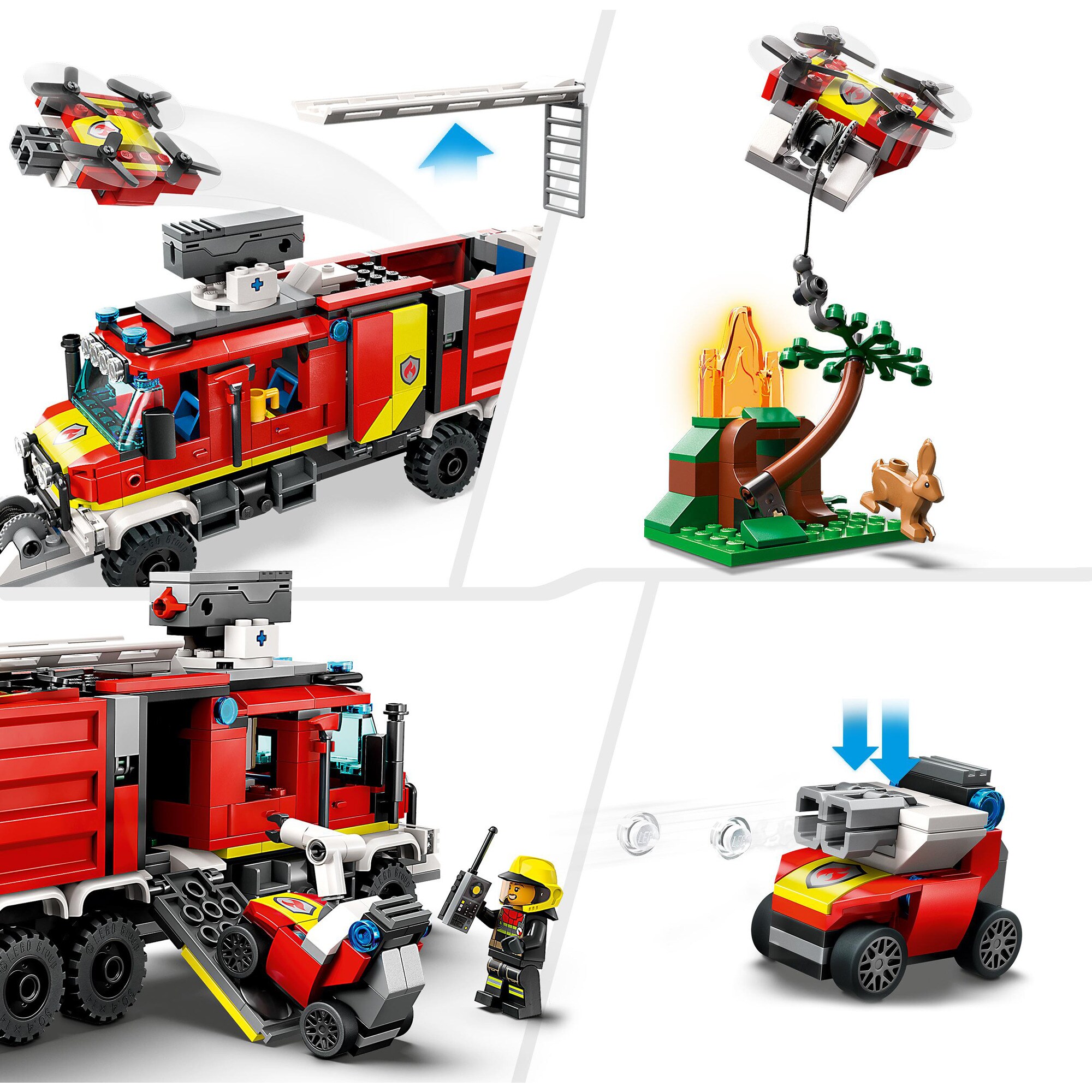 LEGO Konstruktionsspielzeug City Einsatzleitwagen der Feuerwehr