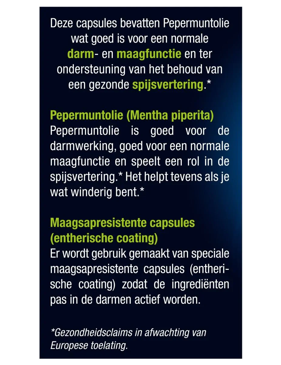 Pepermuntolie 30 capsules