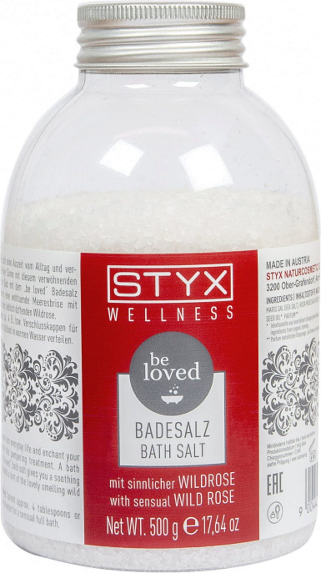 STYX  be loved - Badesalz mit Sinnlicher Wildrose, 500 g