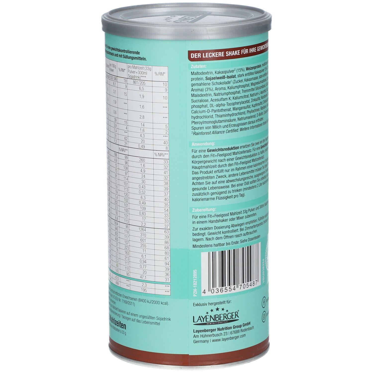LAYENBERGER® FIT + FEELGOOD SLIM SHAKE Schokolade