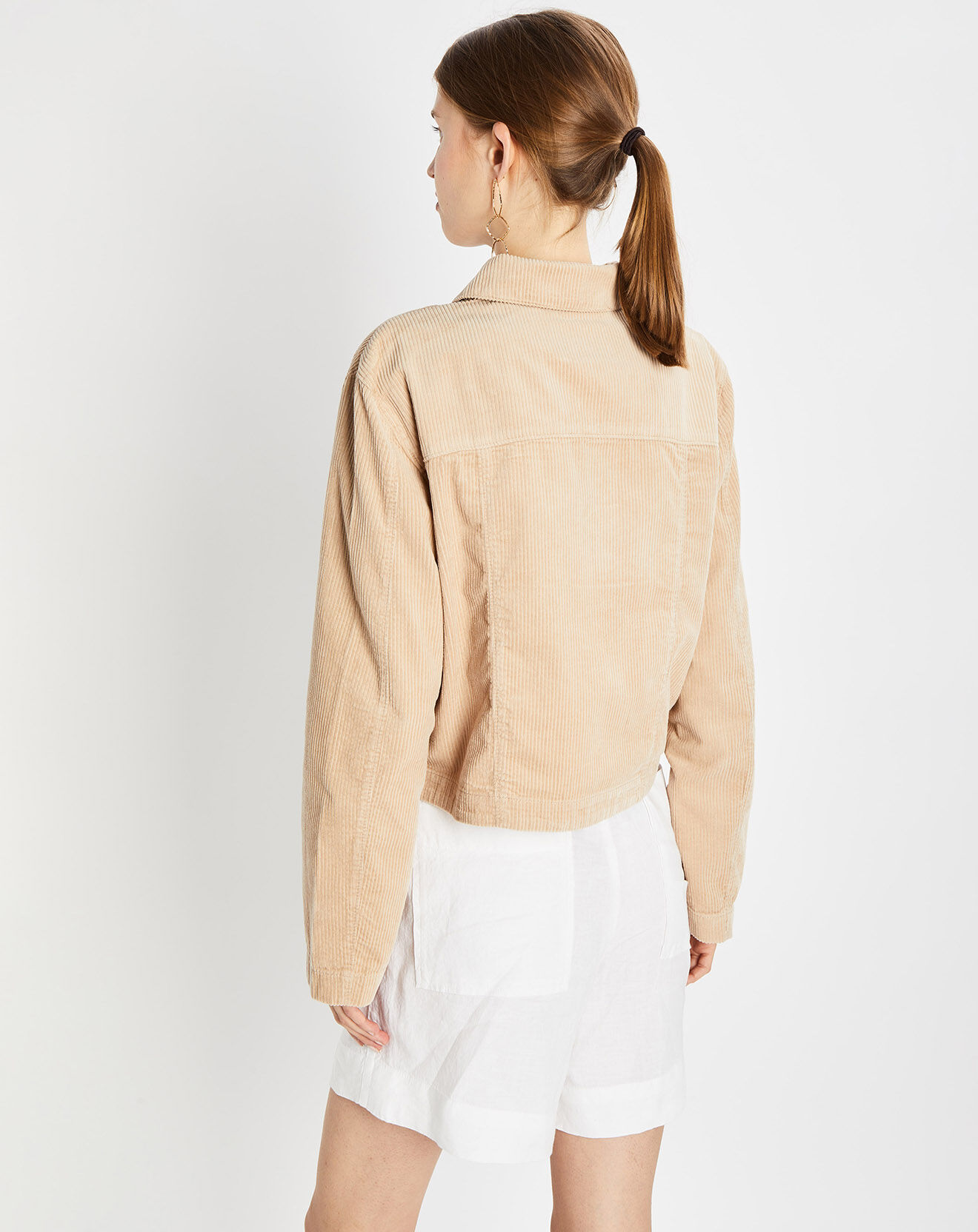 Marc O'Polo Veste courtes en Velours côtelé beige