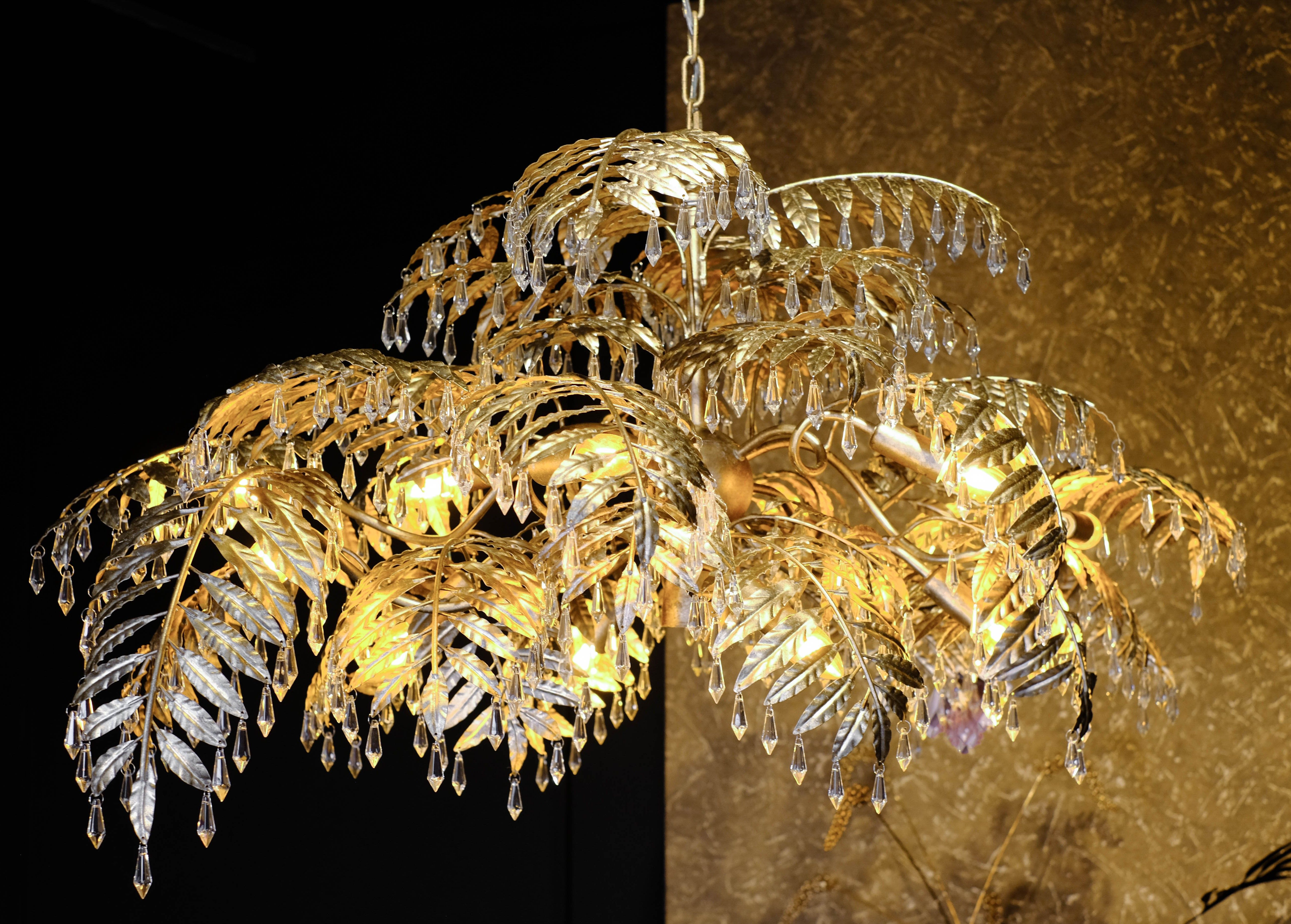 Hanglamp LB023-12+1 ambachtelijk zilver Bellagio  | Leclercq & BouwmanB130 x D65 cm