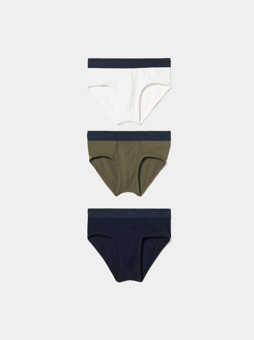 Pack de cuecas slip em algodão orgânico