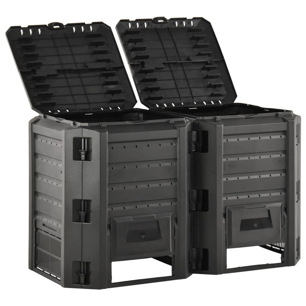 Composteur de jardin noir 800 l