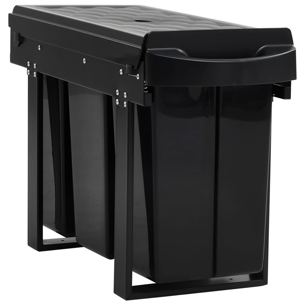 vidaXL Keukenafvalbak, uittrekbaar, softclose, 36 L