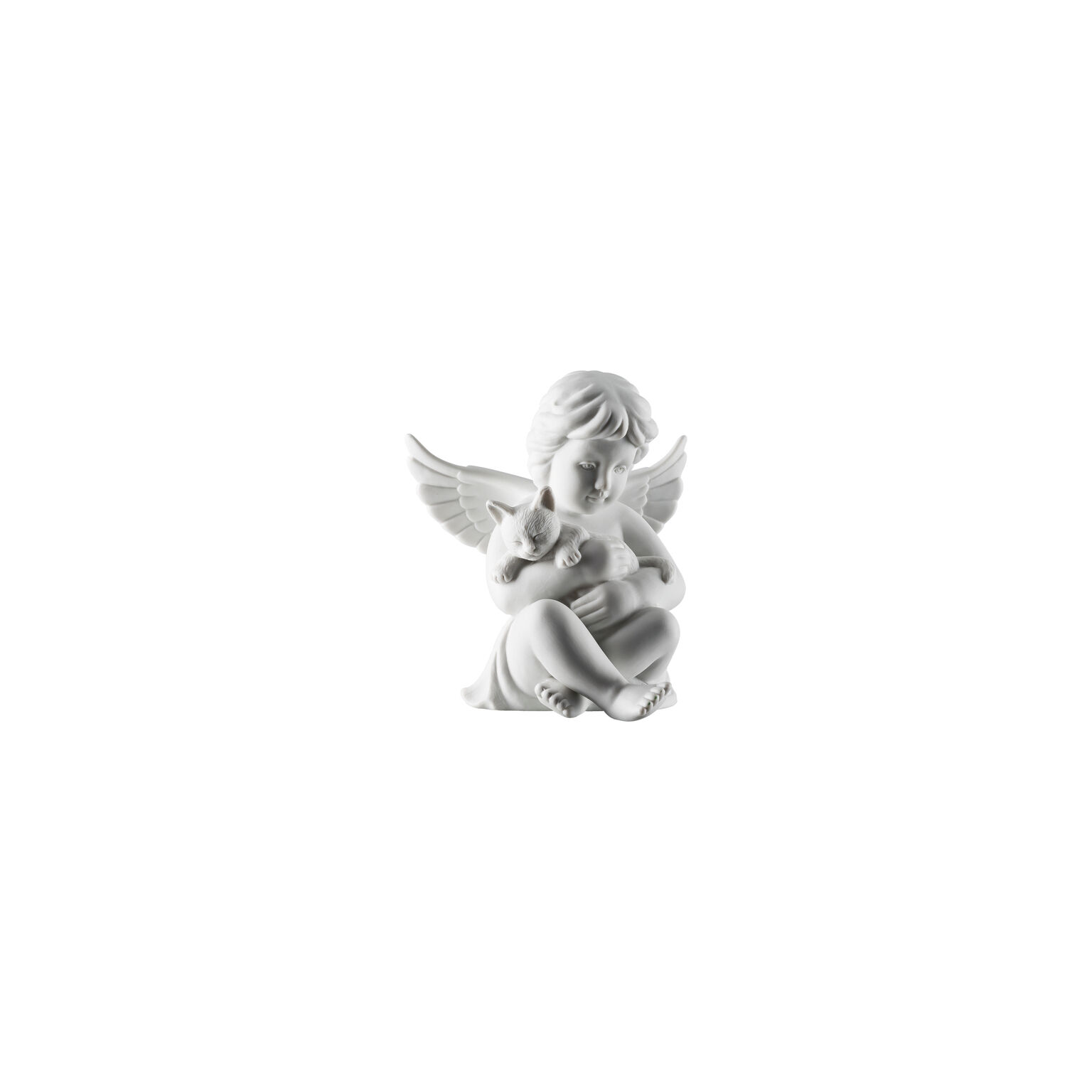 Angels Weiss matt Engel mit Katze