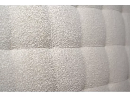 Tete de lit Capitonnée Bouclette Beige L 140 cm - Ep 10 cm rembourré