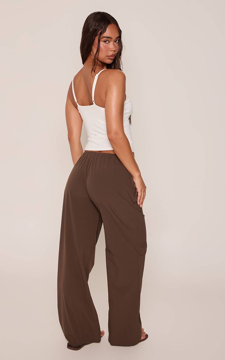 Marron Pantalon De Jogging À Bandes Coquille