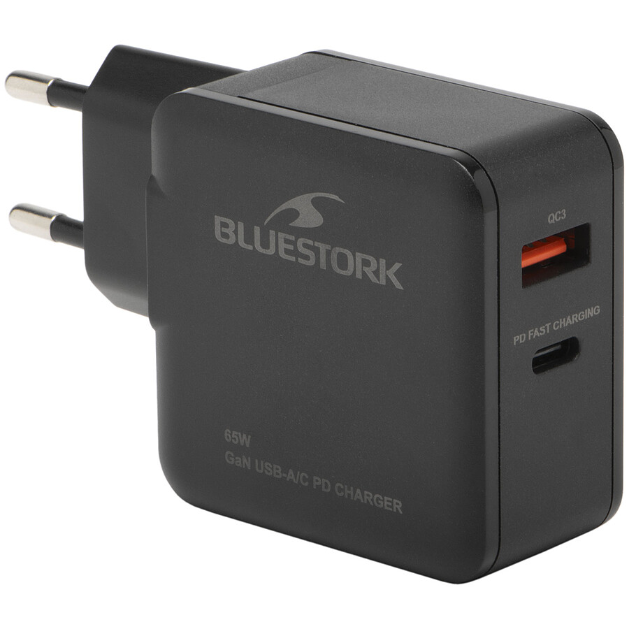 Bluestork Chargeur USB-C/A 65W GaN (Noir)