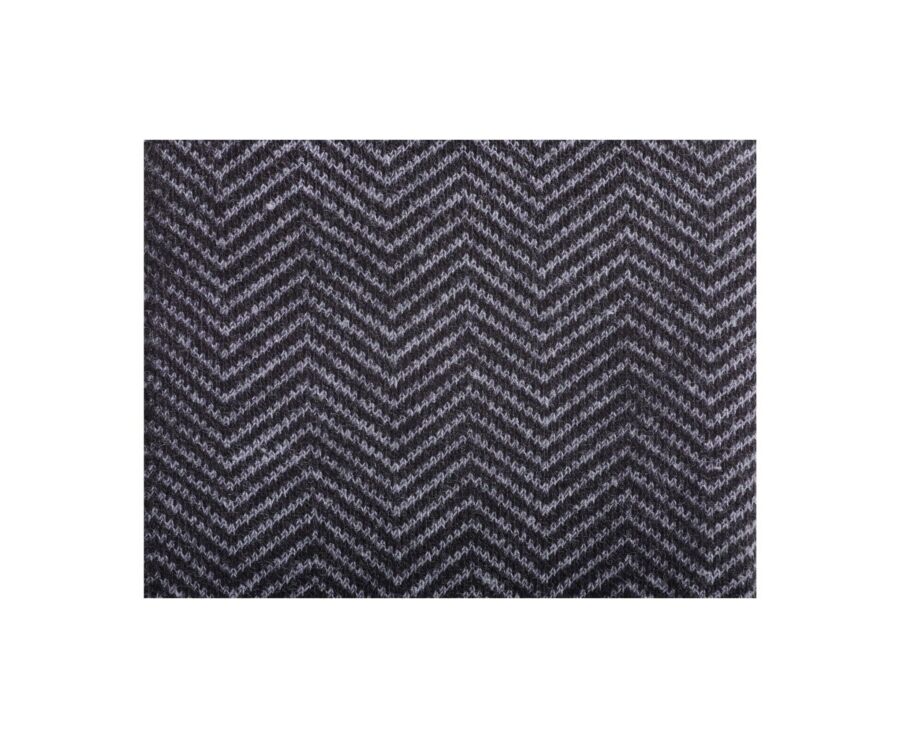 Chaussettes homme épaisses coton motif chevrons Noir et Gris