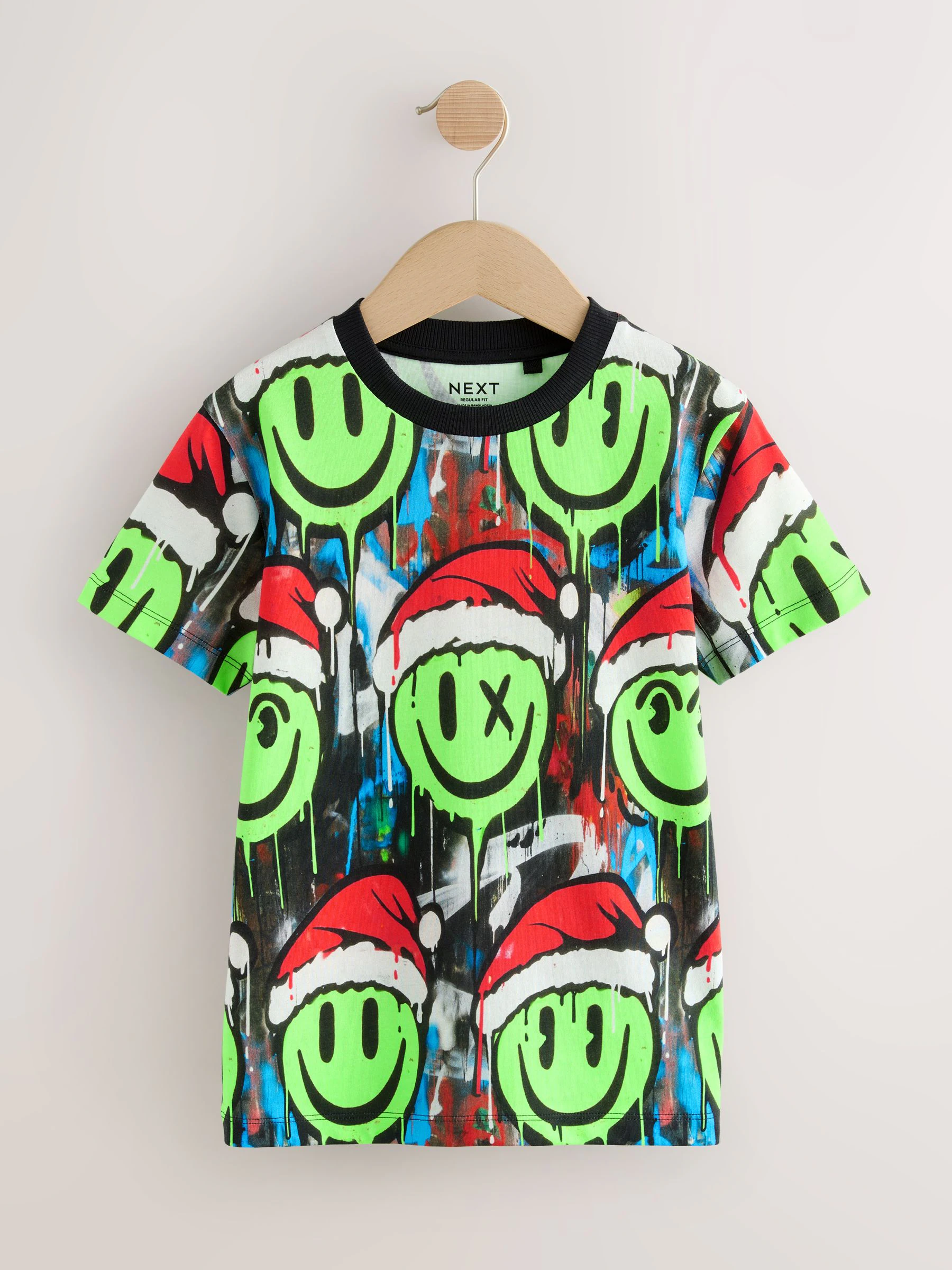 Multi Graffiti Smile - Kerst-T-shirt met korte mouwen (3-16jr)