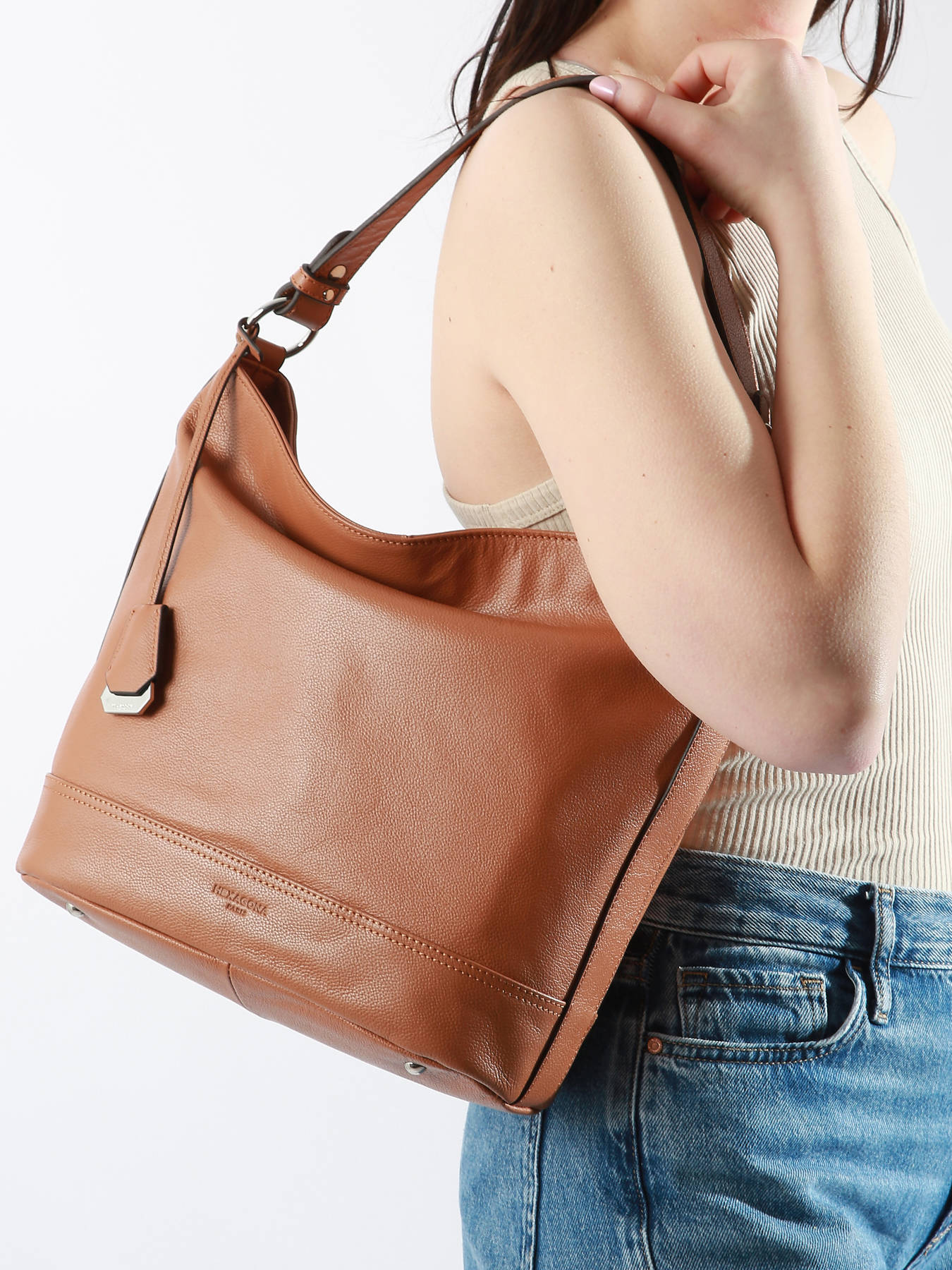 Besace Confort cuir HEXAGONA